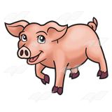Pigs clipart walking. Pig 