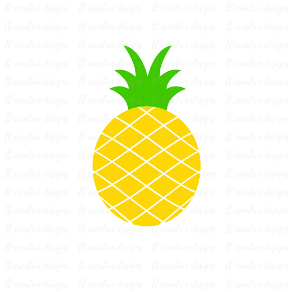 Clipart pineapple. Svg cutting file 