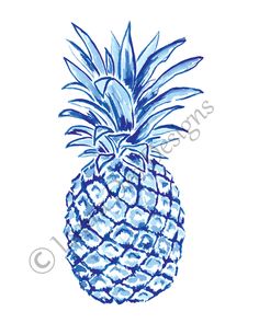 clipart pineapple blue