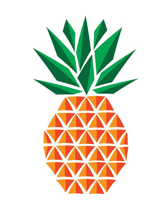 clipart pineapple geometric