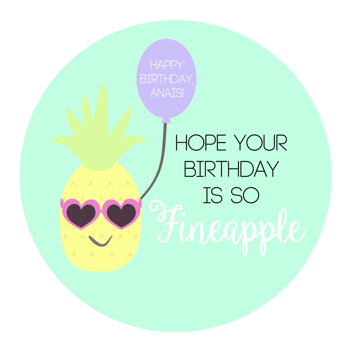 clipart pineapple happy birthday