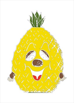 clipart pineapple head