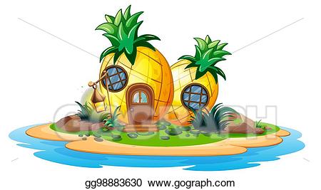 clipart pineapple house