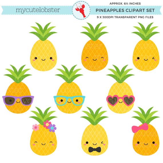pineapple clipart cute