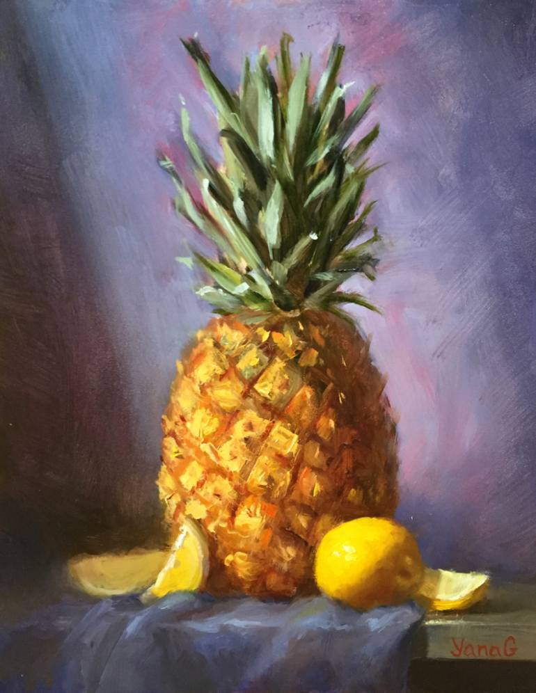 Clipart pineapple oil paint. Painting at paintingvalley com
