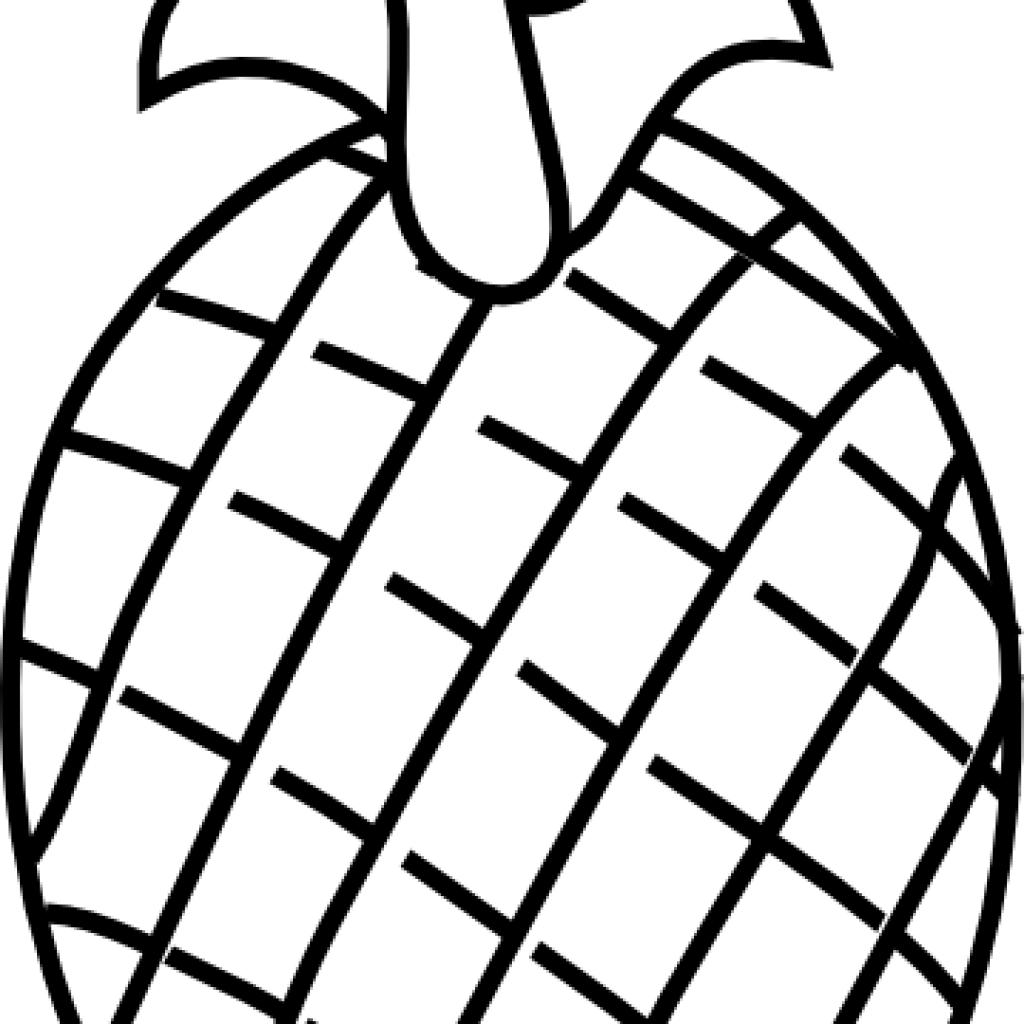 Black and camping hatenylo. White clipart pineapple