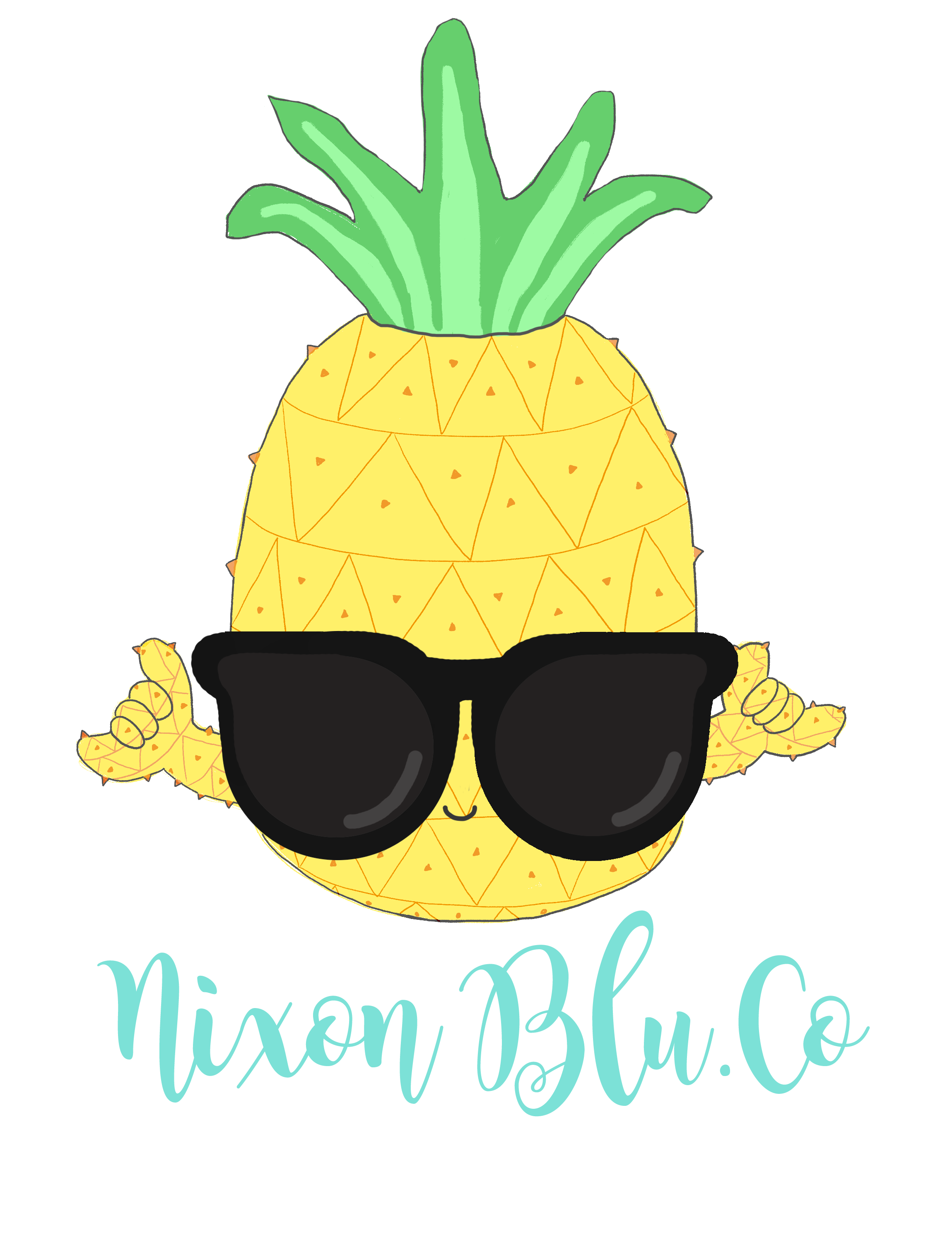 clipart pineapple pastel