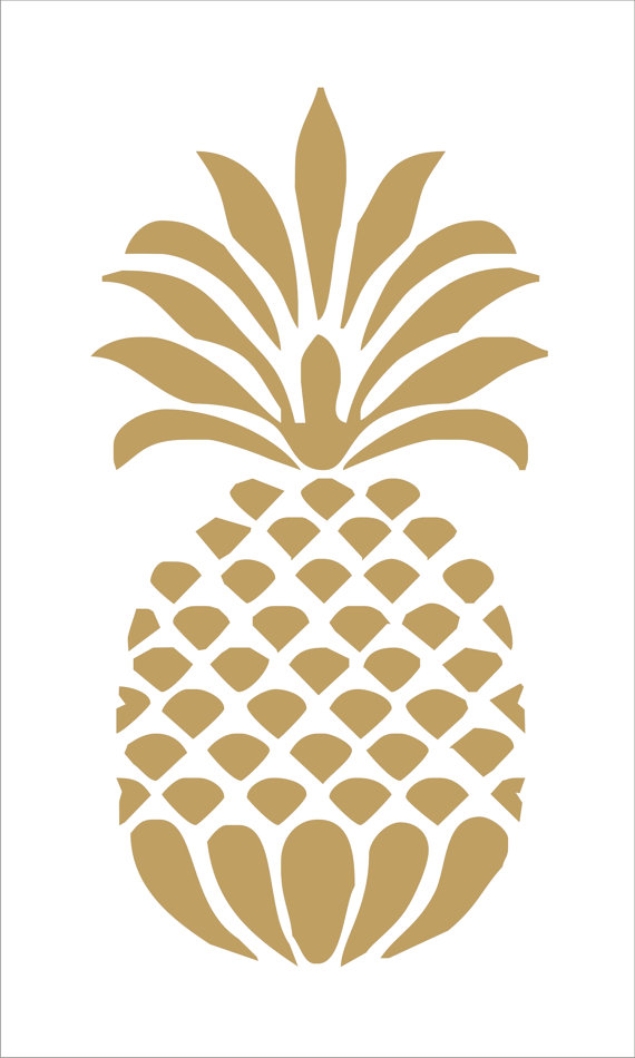 pineapple clipart stencil