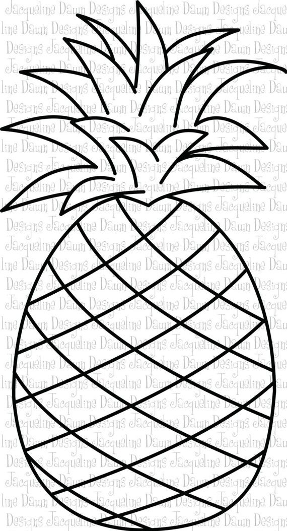 Coloring grapecoloring strawberrycoloring . Clipart pineapple template