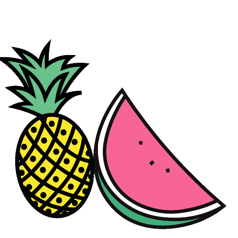 clipart pineapple watermelon