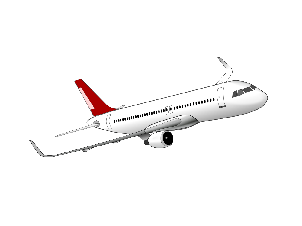clipart plane airliner