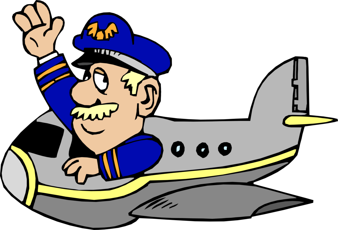 clipart plane captain