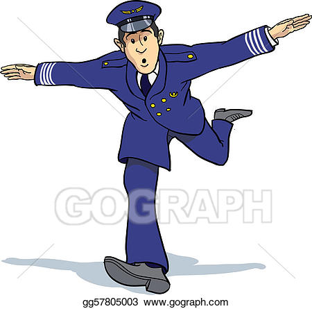 clipart plane captain