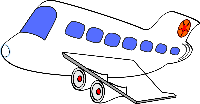 clipart plane commercial airplane