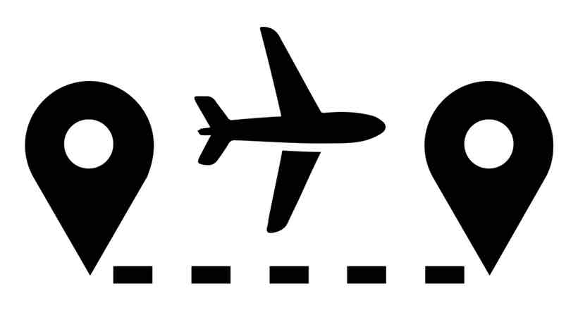 flying clipart airplane route