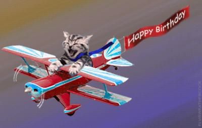 clipart plane happy birthday