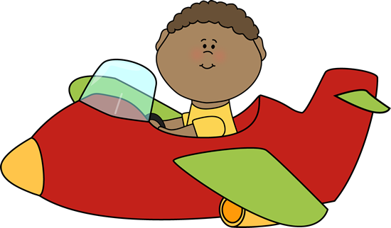 Clipart plane kid. Flying an airplane clip