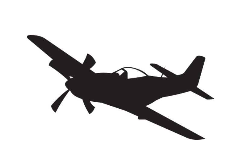 clipart plane mustang