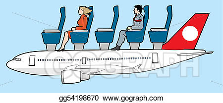 clipart plane passenger