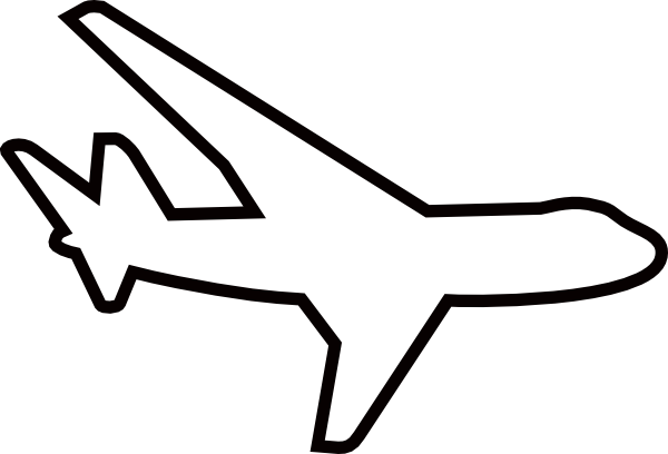 plane clipart stencil