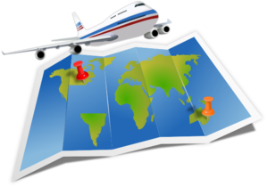 clipart plane vacation