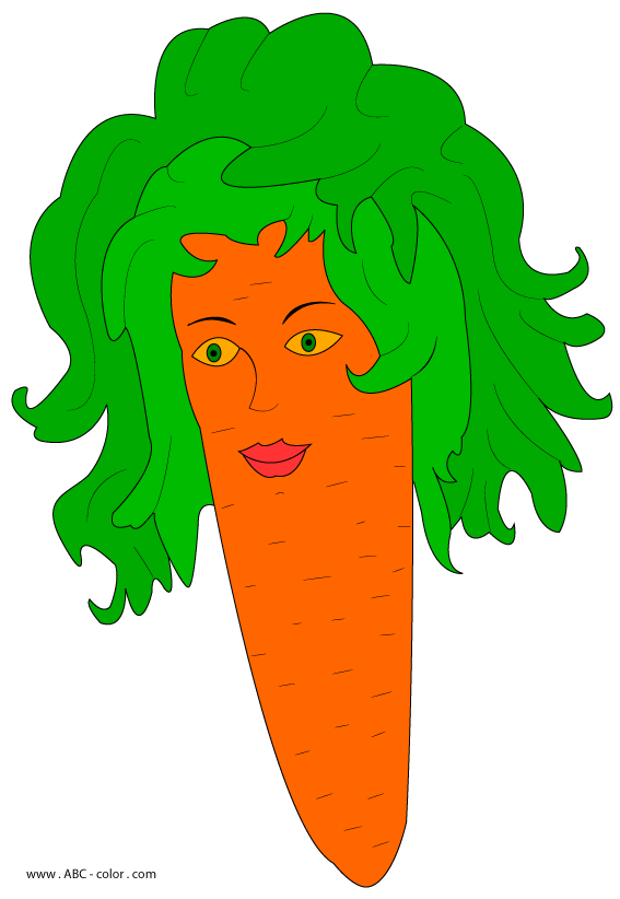 coloring clipart carrot
