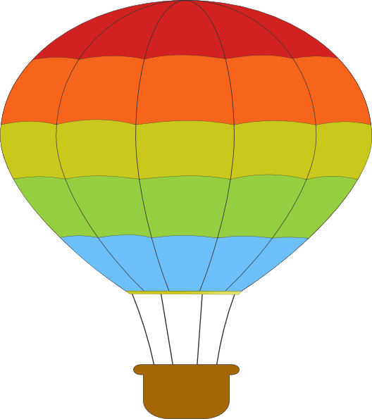 outline clipart hot air balloon