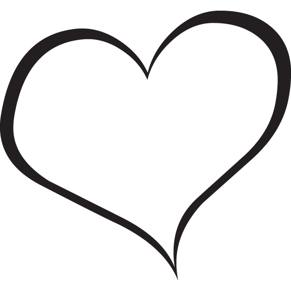 Ufo clipart black and white. Outline heart free download