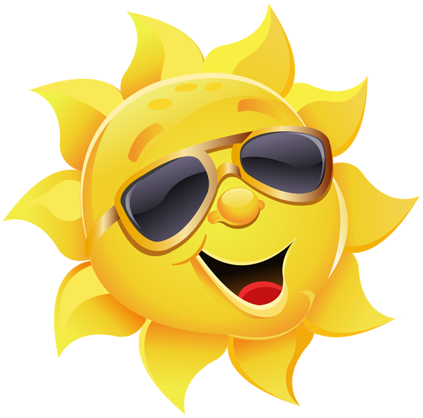 Sun with png image. Sunglasses clipart party