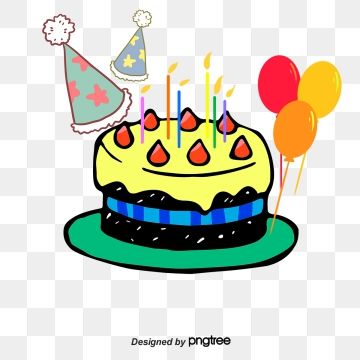 Clipart present birthday cake. Vector card png 