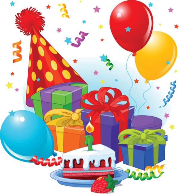 Happy joyeux anniversaire pinterest. Clipart present birthday stuff