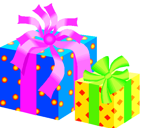 Free birthday present cliparts. Gift clipart bithday