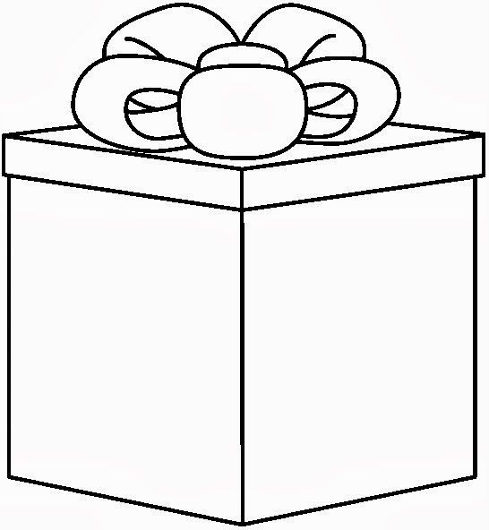 gift clipart black and white