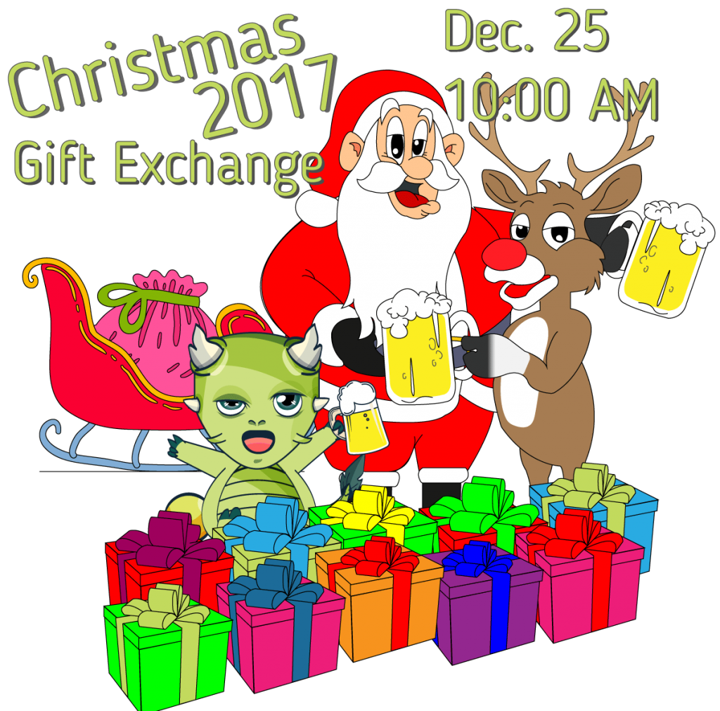 clipart present gift exchange