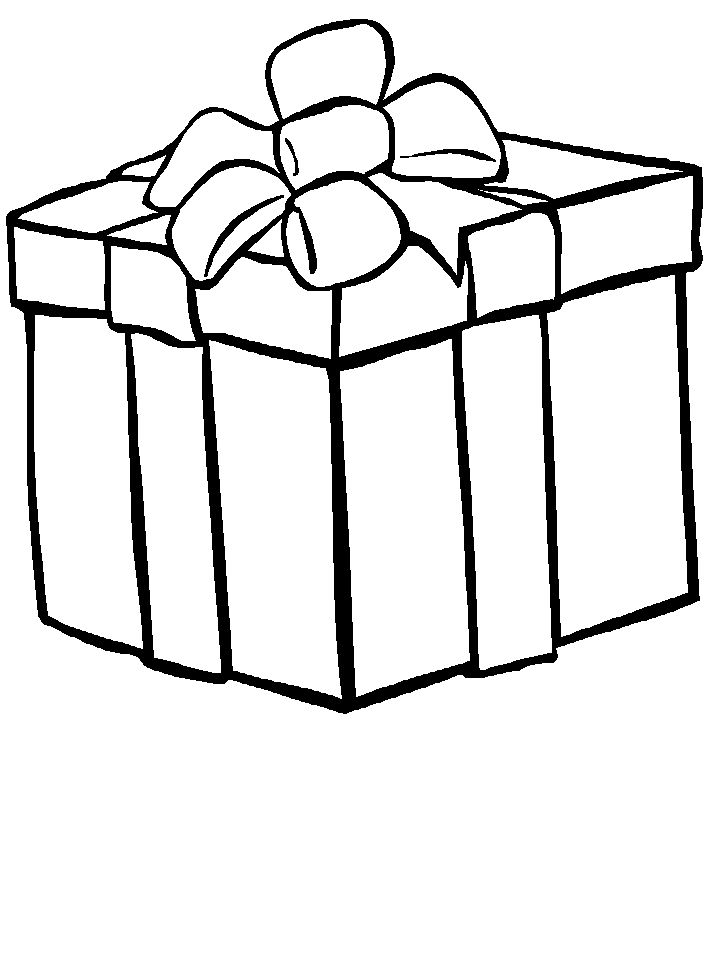 gift clipart coloring sheet