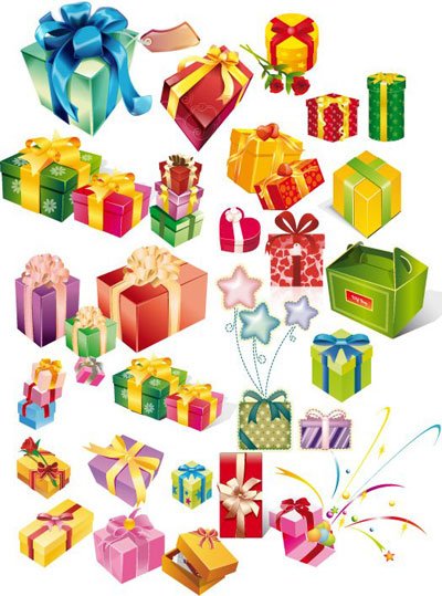 gifts clipart many