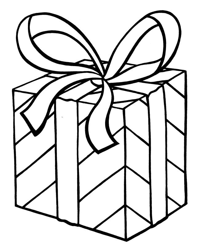 gift clipart colouring