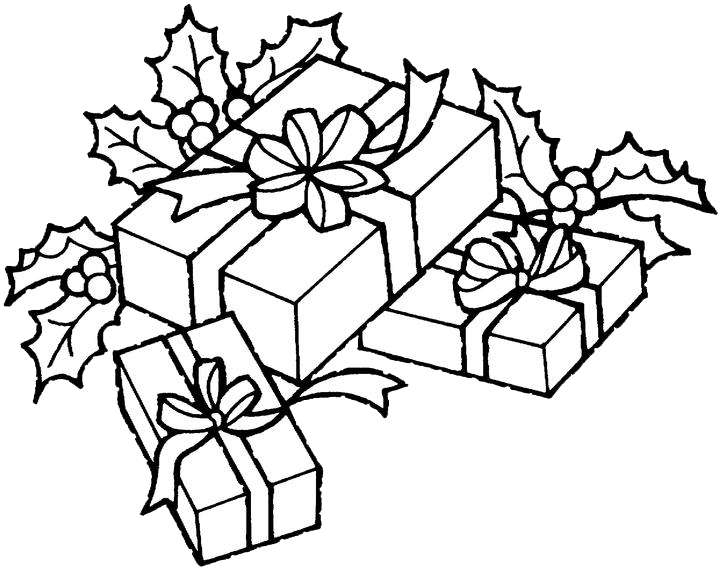 Outline clipart gift. Christmas drawing at getdrawings
