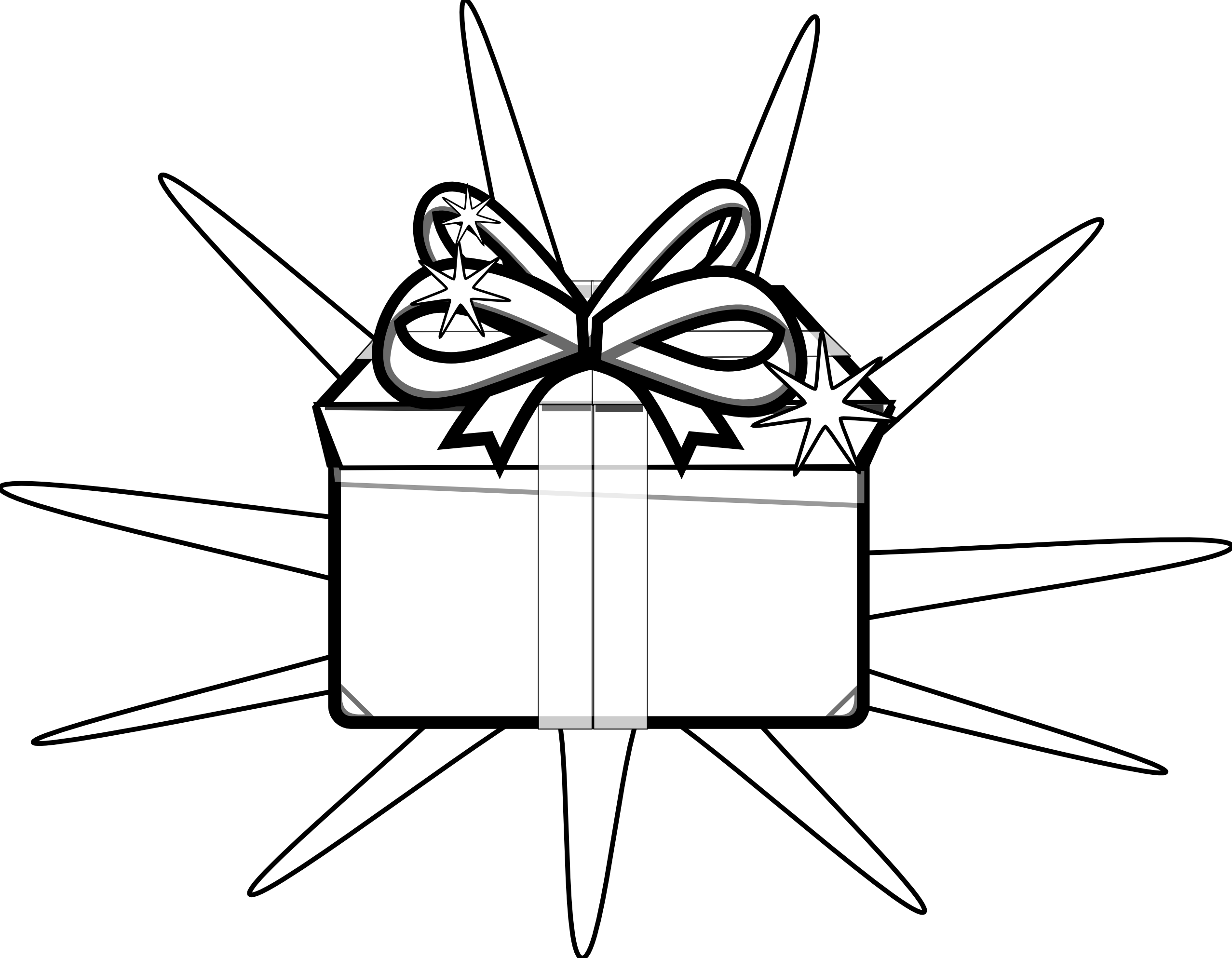 gifts clipart present outline