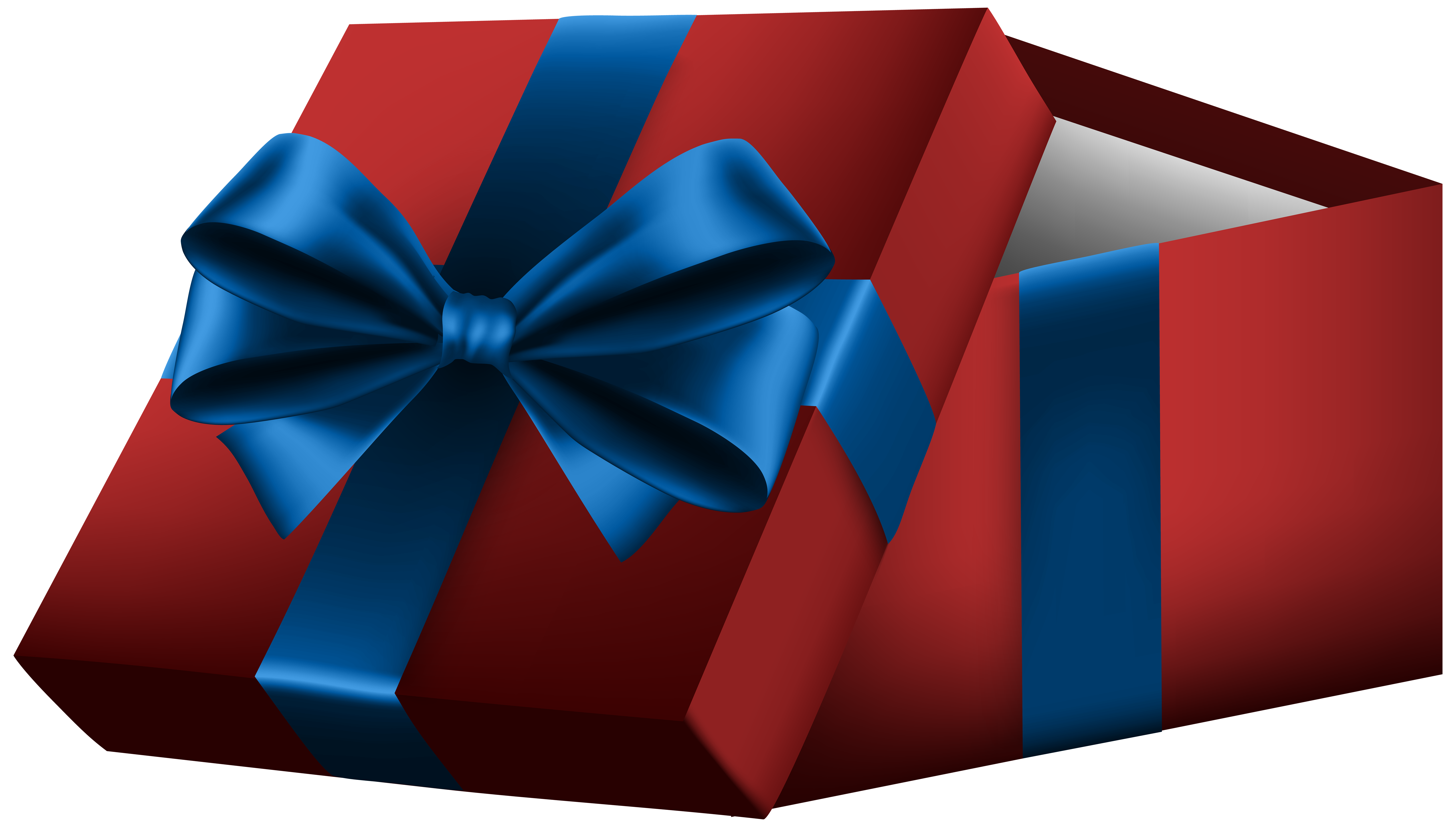 Open box with red. Gift clipart bow clipart