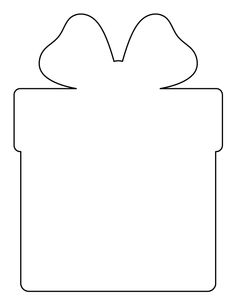 Clipart present template. Free cliparts outline download