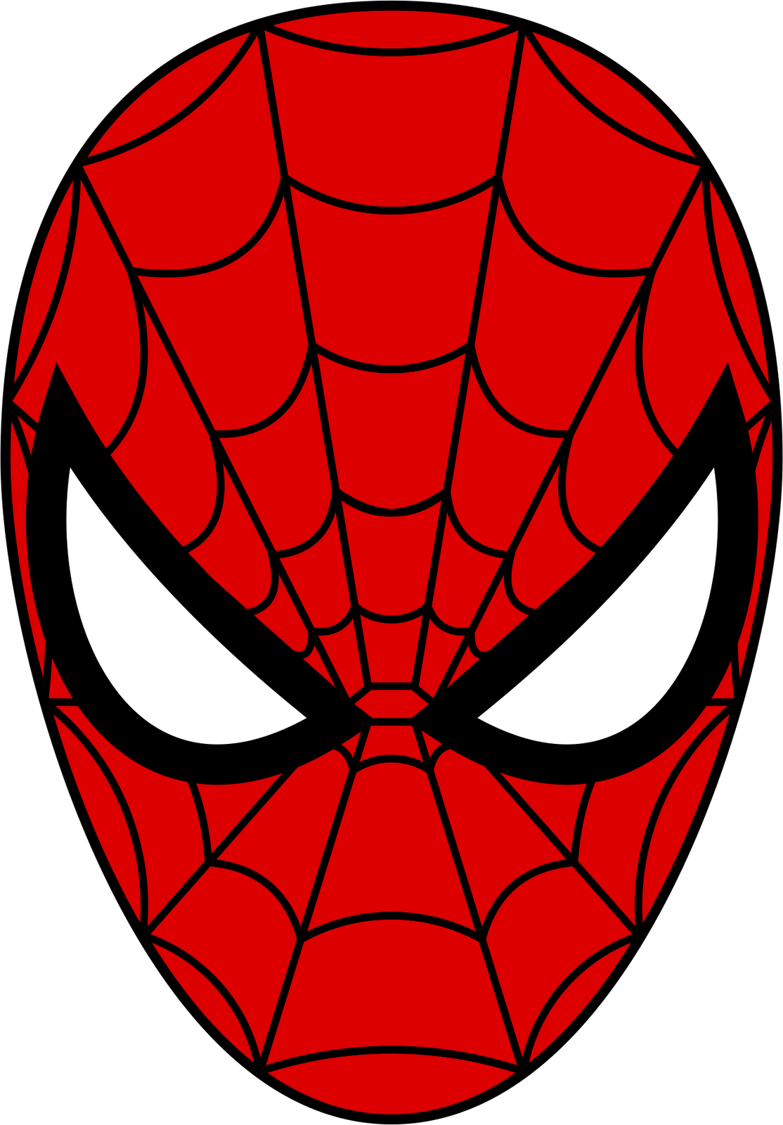 Free spiderman face template. Color clipart spider