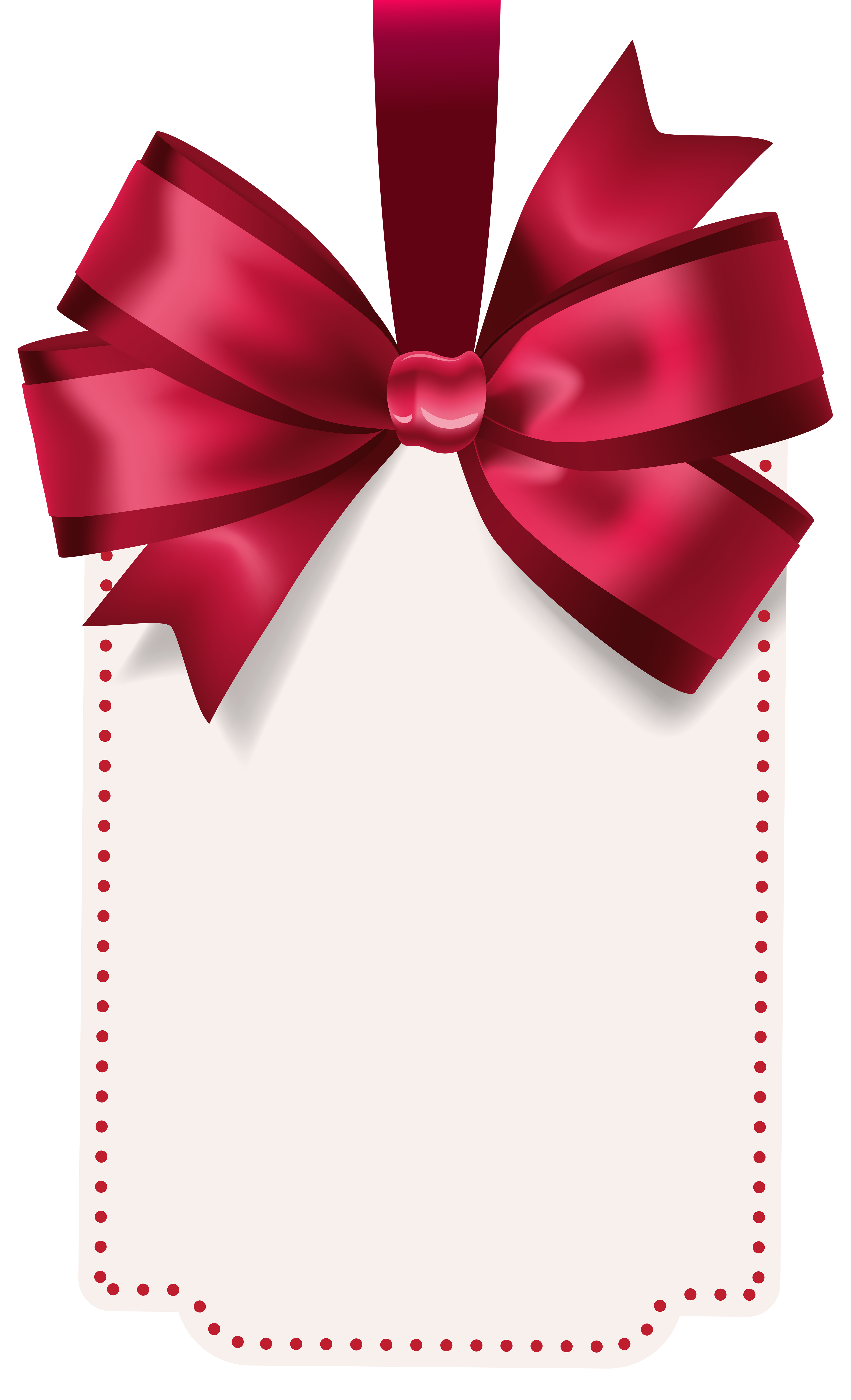 Clipart present template. Label with red bow