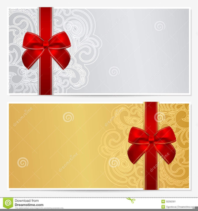 Gift certificate free images. Clipart present template