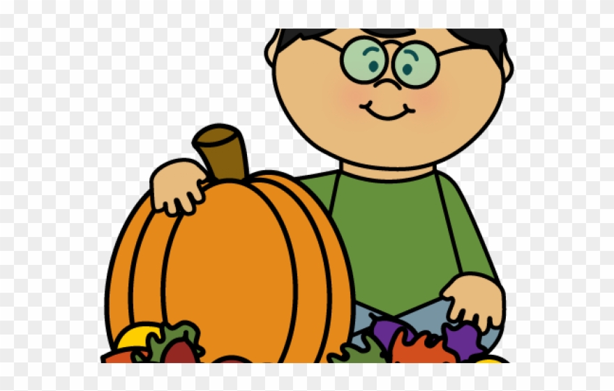 clipart pumpkin kid