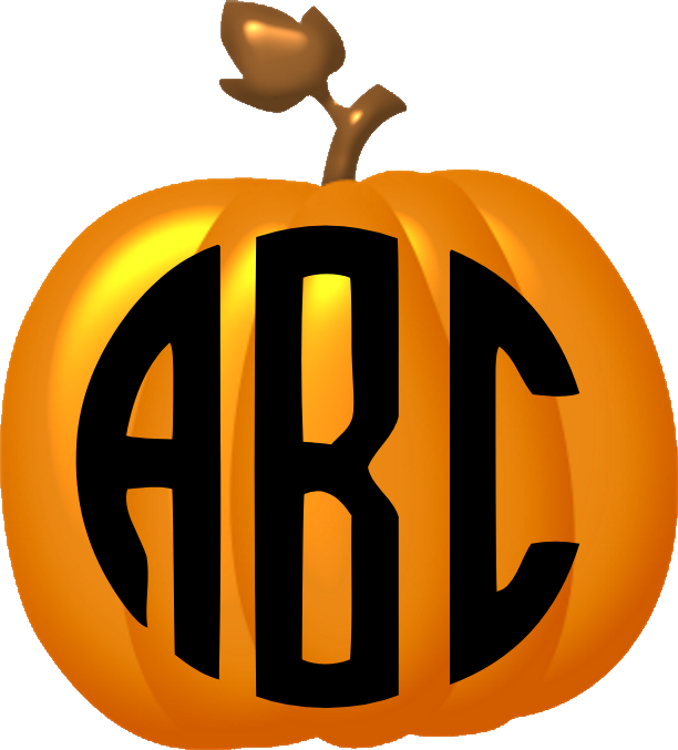 clipart pumpkin monogram