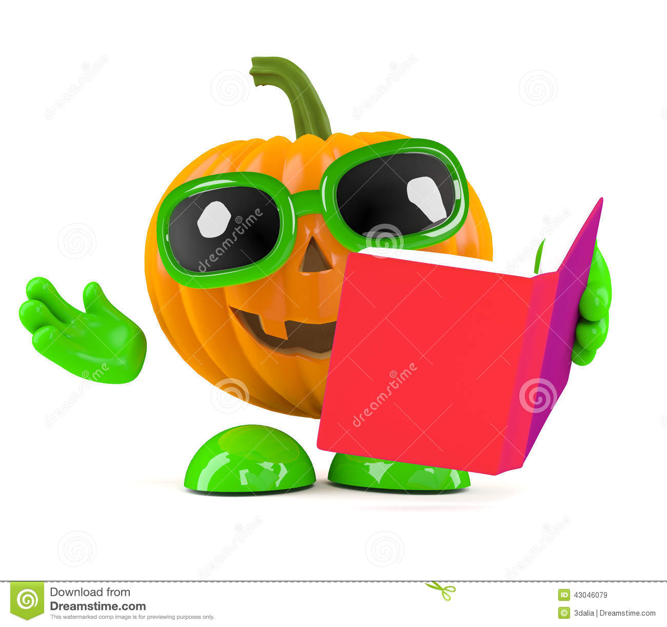 clipart pumpkin reading