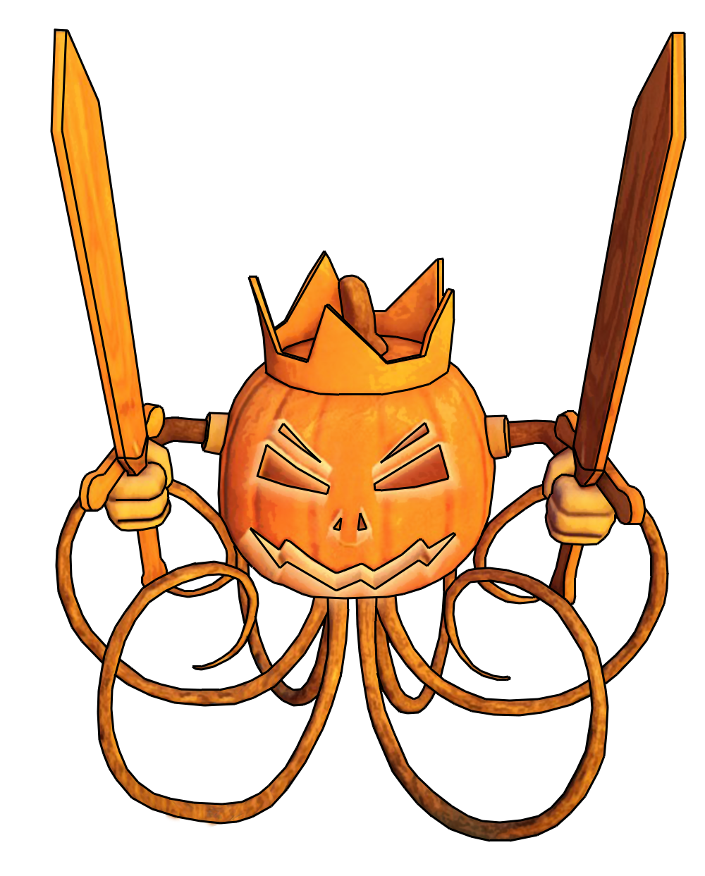 clipart pumpkin superhero
