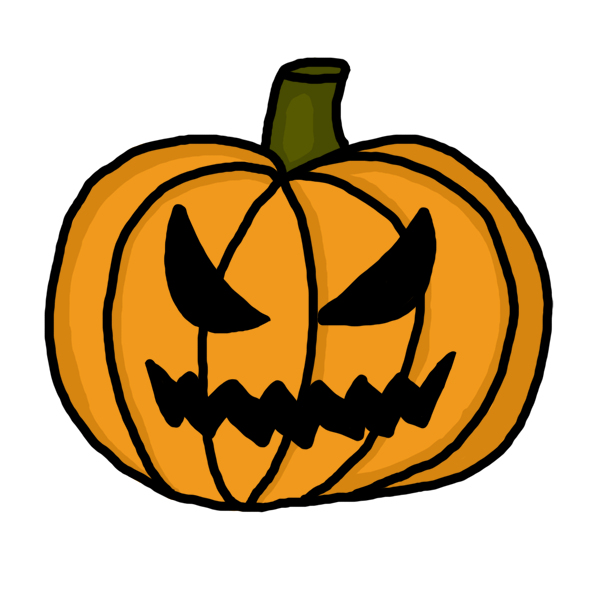 Scary pumpkin . Lantern clipart border