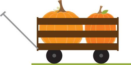 clipart pumpkin wagon